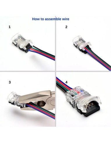 Connecteur CLIPO Câble-Bande 10mm 4 Pins IP65