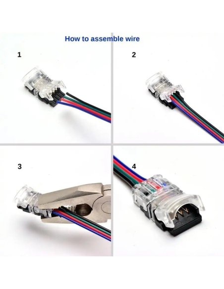 Connecteur CLIPO Câble-Bande 10mm 4 Pins IP65