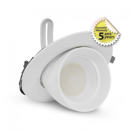 Spot Escargot Rond Orientable LED Blanc IP20 38W CCT 5Ans