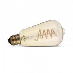 Ampoule LED COB Globe E27 ST64 - Golden - Filament Spirale 4W 2700°K Boîte