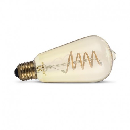 Ampoule LED COB Globe E27 ST64 - Golden - Filament Spirale 4W 2700°K Boîte
