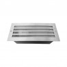 Encastre sol E27 Rectangle Grille Inox304 IP44