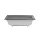 Encastre sol E27 Rectangle Grille Inox304 IP44