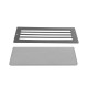 Encastre sol E27 Rectangle Grille Inox304 IP44