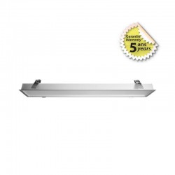 Linéaire LED Gris Encastrable Prismatique 600mm 24W 4000°K - Garantie 5 Ans