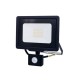 PROJECTEUR LED Plat Noir City Line 230 V 30 WATT IP65 6000°K + Détecteur