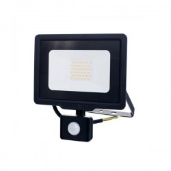 PROJECTEUR LED Plat Noir City Line 230 V 30 WATT IP65 6000°K + Détecteur