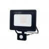PROJECTEUR LED Plat Noir City Line 230 V 30 WATT IP65 6000°K + Détecteur