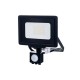 PROJECTEUR LED Plat Noir City Line 230 V 20 WATT IP65 4500°K + Détecteur