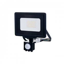 PROJECTEUR LED Plat Noir City Line 230 V 20 WATT IP65 4500°K + Détecteur