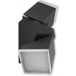 Applique murale double orientable 13W Rectangulaire - Gris - 4000°K - IP54 