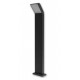 Potelet Rectangulaire LED 12W - 80cm - Diffuseur Carré - 4000°K - Noir - IP54