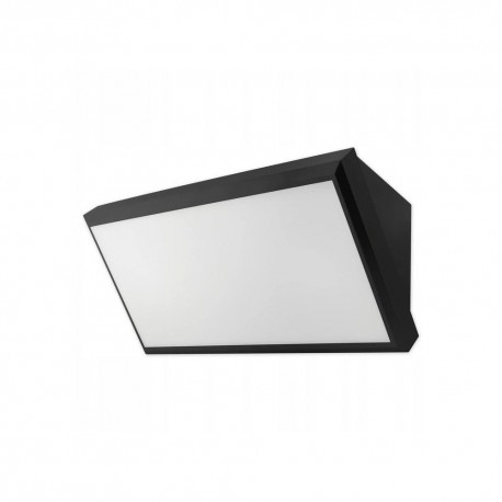 Applique murale 12W Rectangulaire - Noir - 4000°K - IP65 