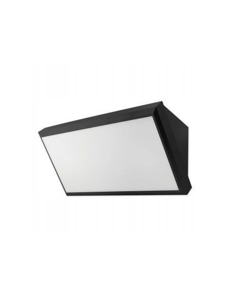 Applique murale 12W Rectangulaire - Noir - 4000°K - IP65 