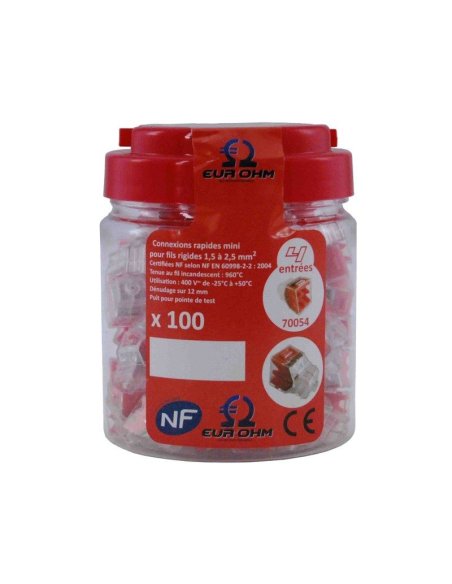 Connecteur Automatique Transp. 4 conducteurs (Boite de 100)