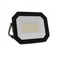 Projecteur LED Noir - Plat - 50 WATT, 3000K°, IP65 sans câble