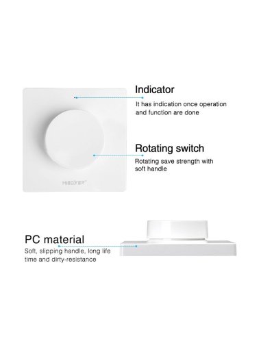 Commande Murale Dimmer RF Switch Rotatif