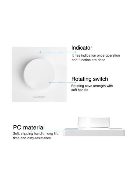 Commande Murale Dimmer RF Switch Rotatif