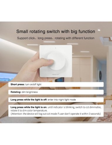 Commande Murale Dimmer RF Switch Rotatif