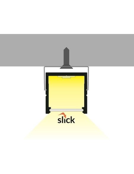 PROFILE LED FIN16 2000MM ALU BRUT*