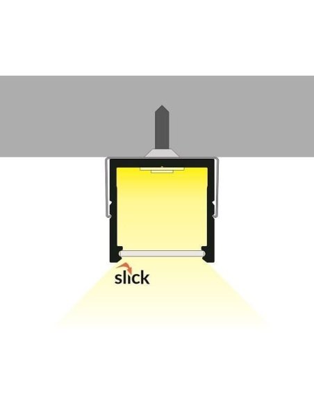 PROFILE LED FIN16 2000MM ALU BRUT*