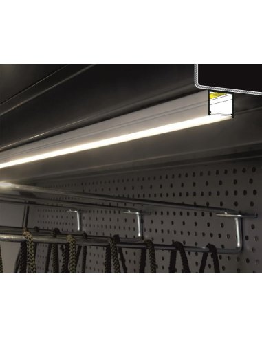 PROFILE LED FIN16 2000MM ALU BRUT*