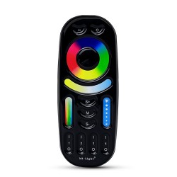 Télécommande Noire RF 4 Zones RGB+CCT+Dim