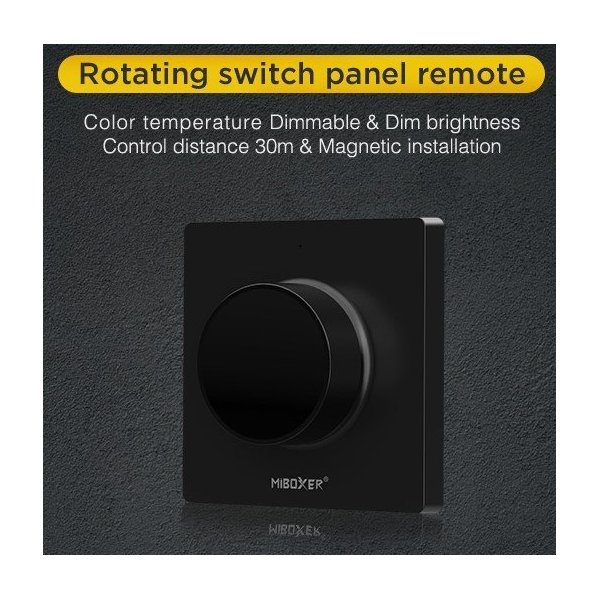 Commande Murale Noire Dimmer RF Switch Rotatif