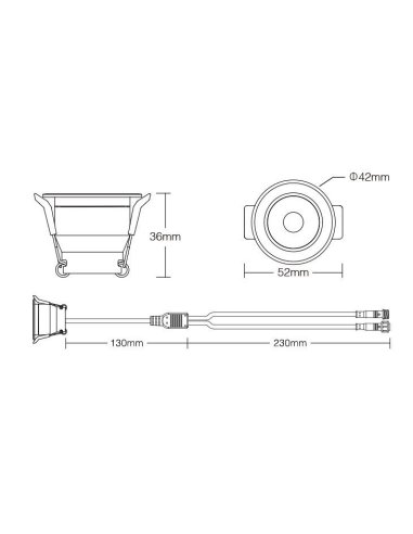 SPOT Encastrable IP66 12V 3W 2000°K