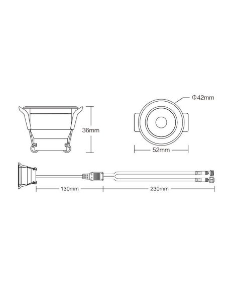 SPOT Encastrable IP66 12V 3W 2000°K