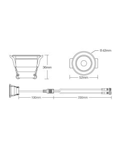 SPOT Encastrable IP66 12V 3W RGB 2