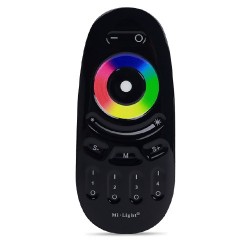 Télécommande Noire RF 4 Zones RGBW+Dim