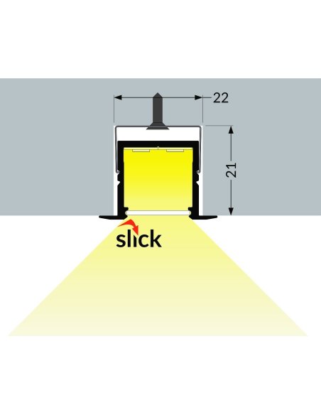 Profile LED Fin16-R Blanc 2000mm