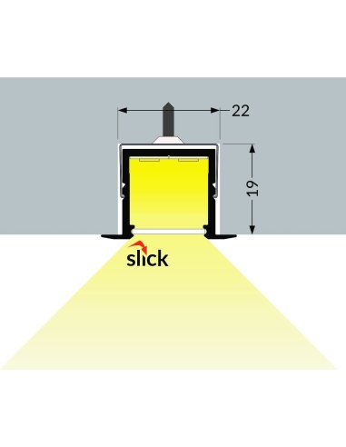 Profile LED Fin16-R Blanc 2000mm