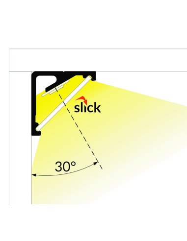 profile LED QUART-12E Anodisé 2000mm