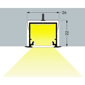 Profilé LUMI20-R Anodisé 1000mm