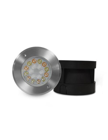SPOT LED ENCASTRABLE SOL ROND 9W RGB+CCT INOX 304