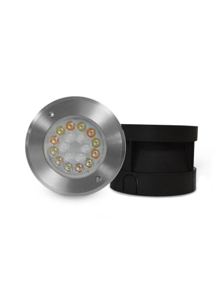SPOT LED ENCASTRABLE SOL ROND 9W RGB+CCT INOX 304