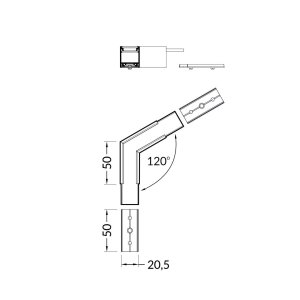connecteur LUMI20 120 deg Blanc