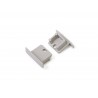 Terminaison Profile LED Fin10-R Gris (x2)