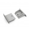 Terminaison Profile LED Fin16-R Gris (x2)