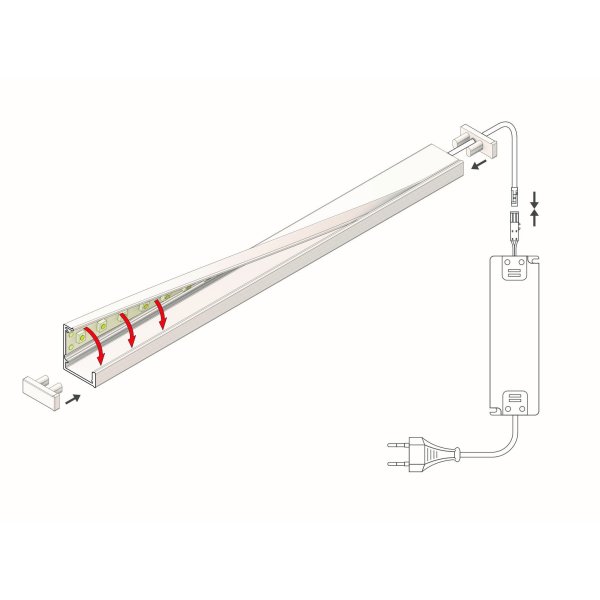 Profile LED Forme8 Blanc 1000mm