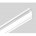 Couvercle Profile LED Plinthe10 Alu Blanc 1000mm