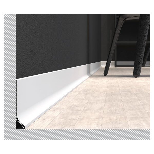 Profile LED Plinthe_BASE ALU Brut 1000mm