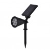 Projecteur piquet solaire LED 1.5W IP65 - Noir - 6000°K