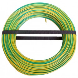 Câble Electrique 1 x 2,5mm² L100m Vert/Jaune