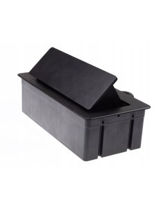 Boîte Extension Bureau Encastrée Rectangle 2 prises 2P+T et 2 prises USB NOIRE 2