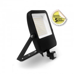 PROJECTEUR LED Plat Gris 230 V 80 WATT + detecteur IP 65 3000°K