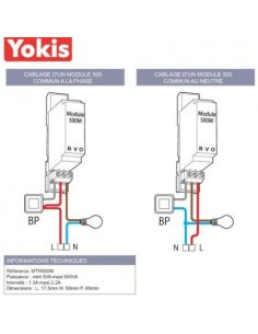 Micromodule Télévariateur Temporisable Modulaire 500W 2