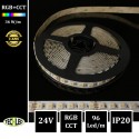 Bande LED 5050 96Led/m 36W/m 12mm 24V IP20 RGBCCT